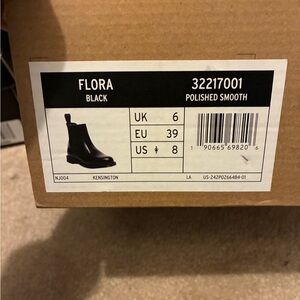 Dr. Martens Flora Black Ankle Boots